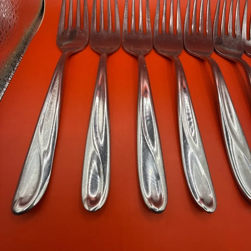 (8) Salad Forks Reed & Barton EDGARTOWN Stainless 6 1/2 in Flatware Replacement